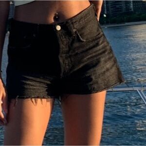 Aritzia Denim Forum The Ex Boyfriend Shorts Black Size 29